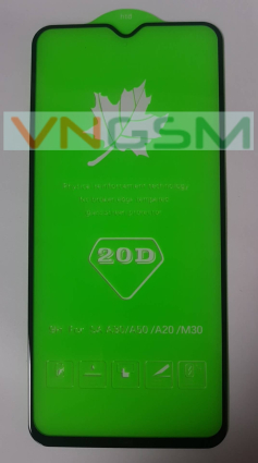 Защитное стекло 20D для Samsung A20 / A30/ A50/ M30 черный