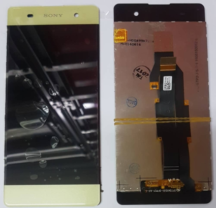 Дисплей (модуль) Sony XA + тачскрин желтый (Оригинал/Замененное стекло) (Есть замена)