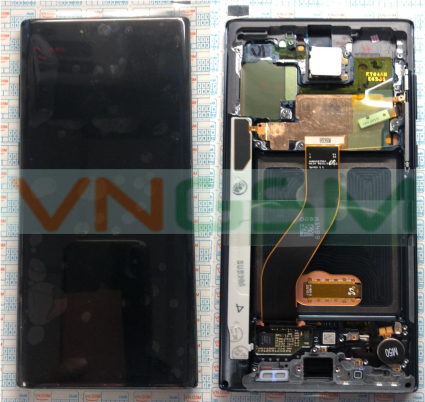 Дисплей (модуль) Samsung Note 10 (SM-N970F Оригинал) + тачскрин черный с передние панели (рамки)