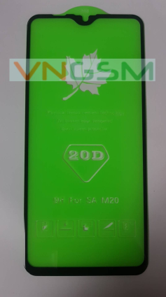 Защитное стекло 20D для Samsung M20 черный