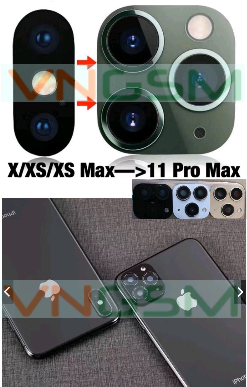 Защитное кольцо на камеры iPhone X XS MAX изменить под iPhone 11 Pro, 11 Pro Max камера черный